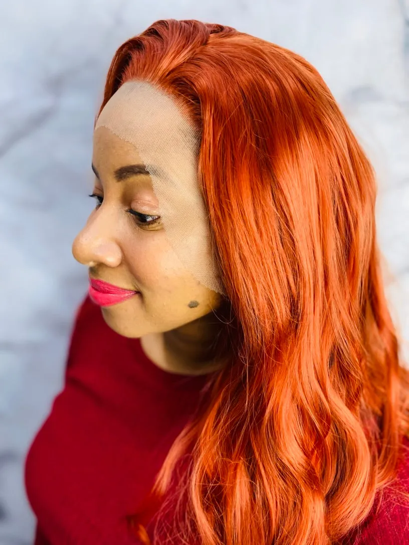 Copper Wavy Lace Front Wig