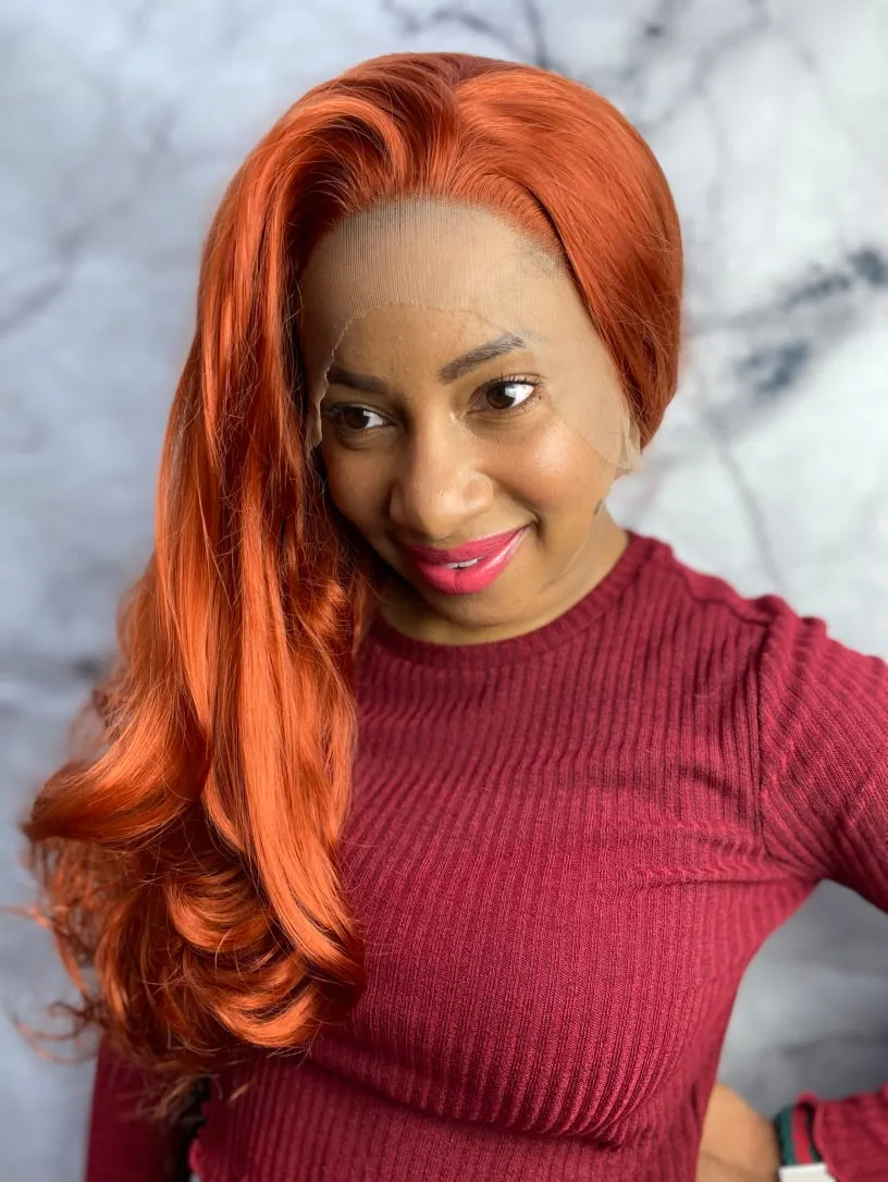 Copper Wavy Lace Front Wig