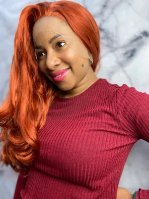 Copper Wavy Lace Front Wig