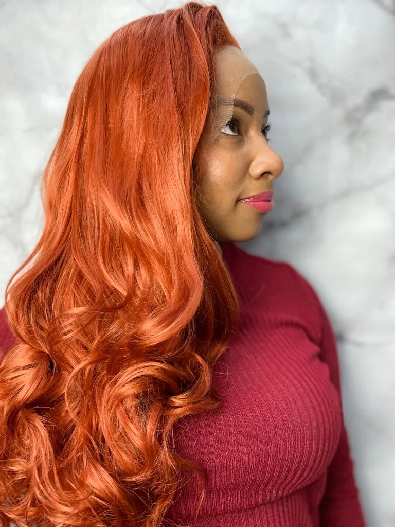 Copper Wavy Lace Front Wig