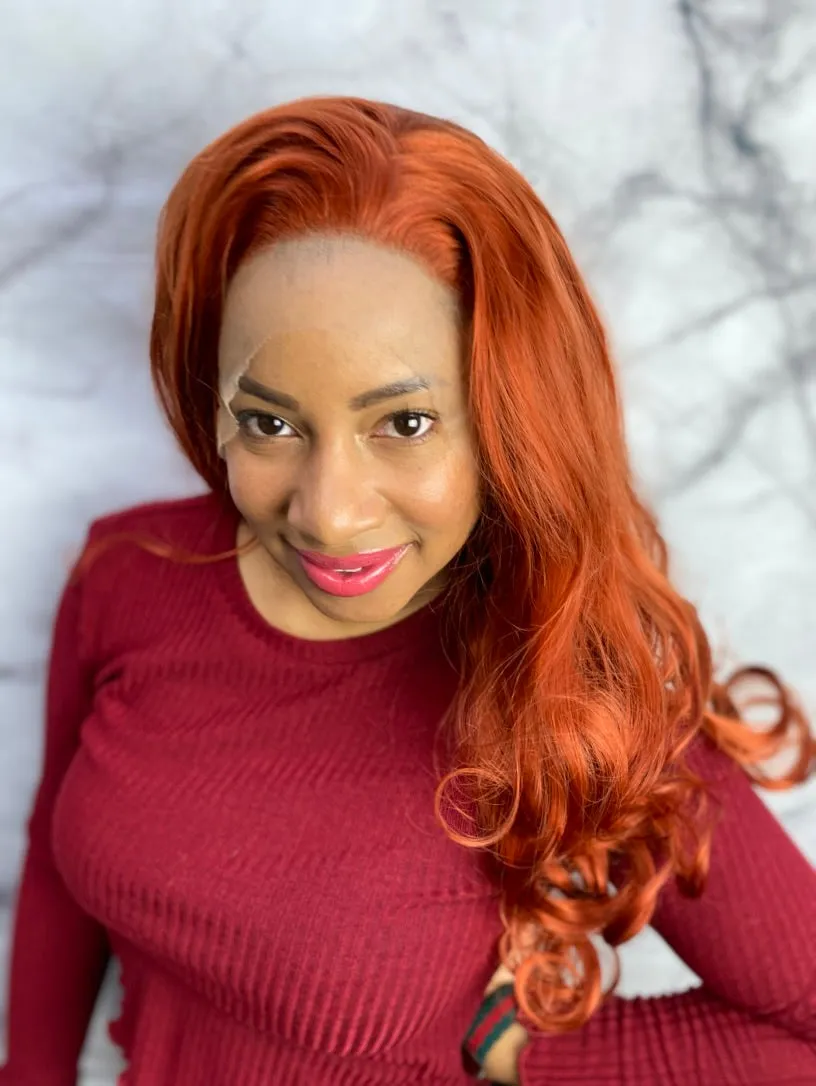 Copper Wavy Lace Front Wig
