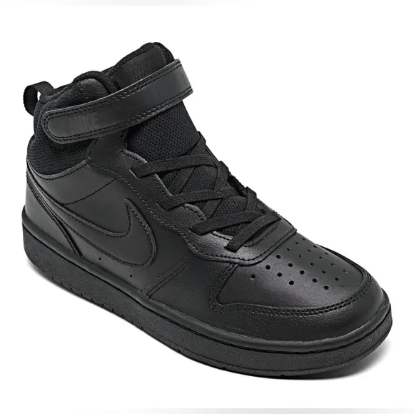 COPY - Nike Little Kids Court Borough Mid 2 Stay-Put Closure Casual Sneakers
