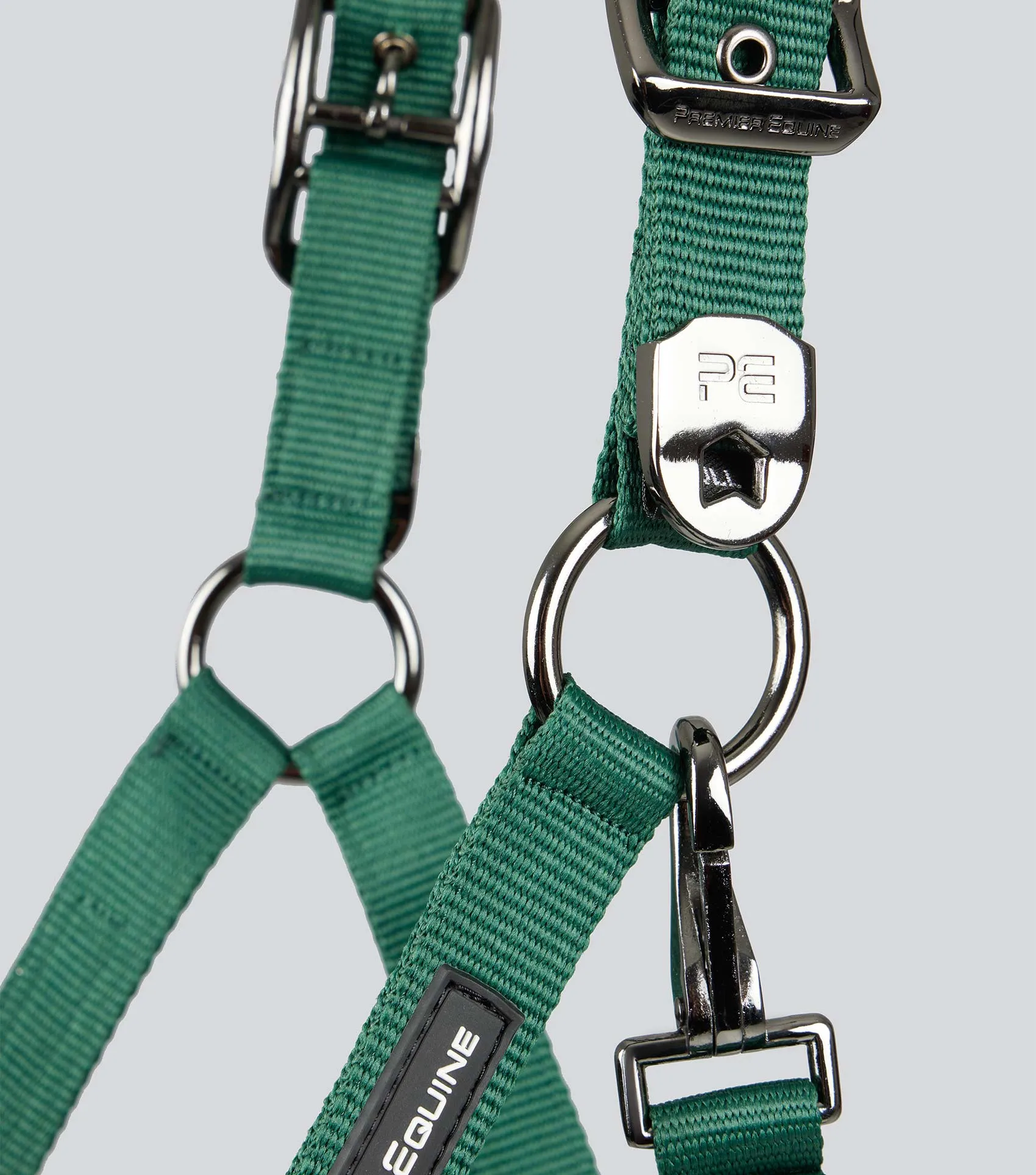 Corda Padded Head Collar with Lead Rope Green