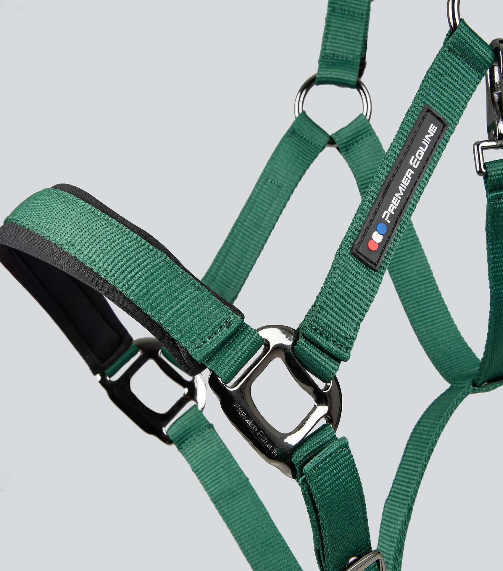 Corda Padded Head Collar with Lead Rope Green