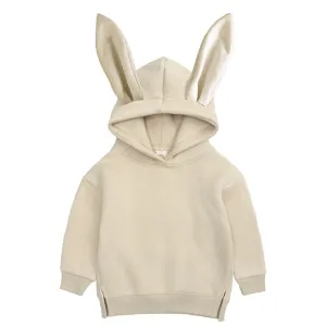 Cotton Bunny Hoodie - Beige