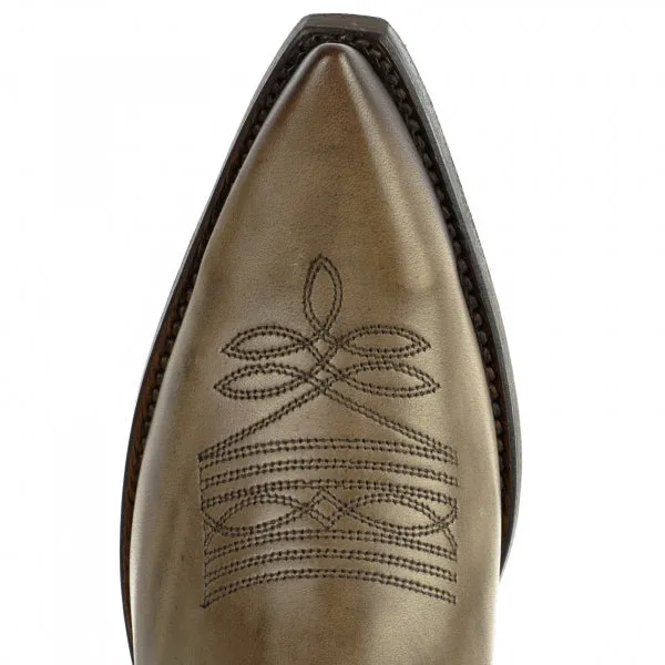 Cowboy Boots for Women and Men Handcrafted Beige Leather 1920s Texans