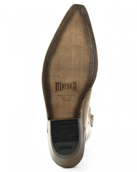 Cowboy Boots for Women and Men Handcrafted Beige Leather 1920s Texans
