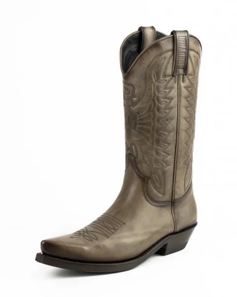 Cowboy Boots for Women and Men Handcrafted Beige Leather 1920s Texans