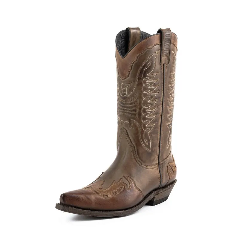 Cowboy Boots for Women and Men, Handcrafted in Brown Leather, Two-Tone 17 Texans