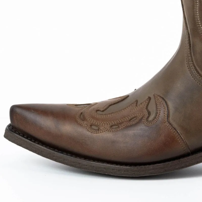 Cowboy Boots for Women and Men, Handcrafted in Brown Leather, Two-Tone 17 Texans
