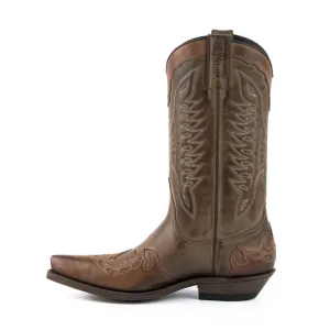 Cowboy Boots for Women and Men, Handcrafted in Brown Leather, Two-Tone 17 Texans