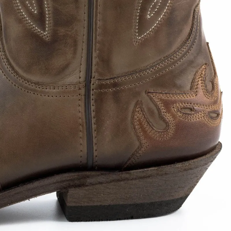 Cowboy Boots for Women and Men, Handcrafted in Brown Leather, Two-Tone 17 Texans