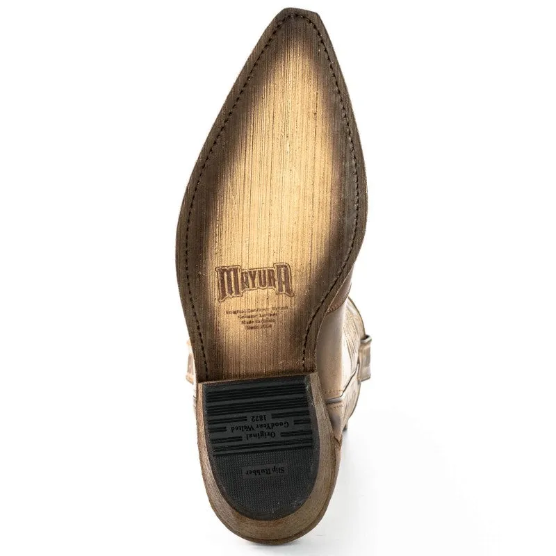 Cowboy Boots for Women and Men, Handcrafted in Brown Leather, Two-Tone 17 Texans