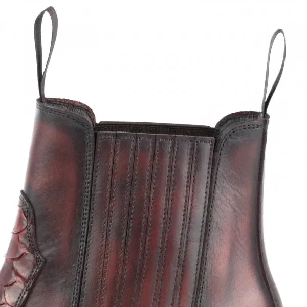 Cowboy Boots or Ankle Boots for Women and Men, Handcrafted, Urban and Exotic, Red 2500