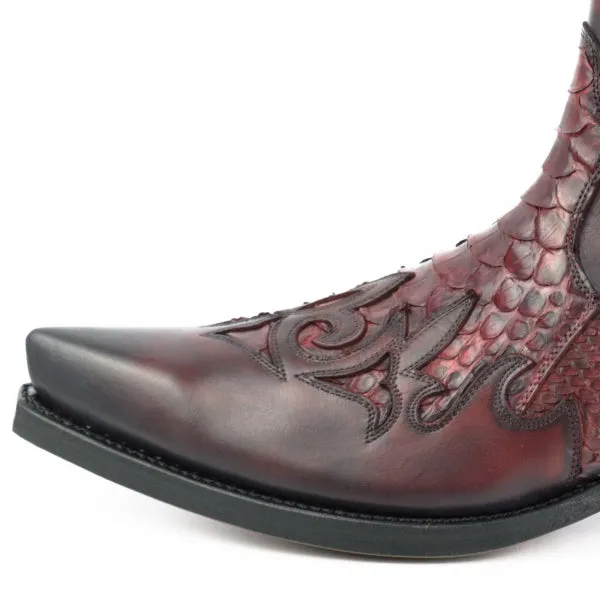 Cowboy Boots or Ankle Boots for Women and Men, Handcrafted, Urban and Exotic, Red 2500