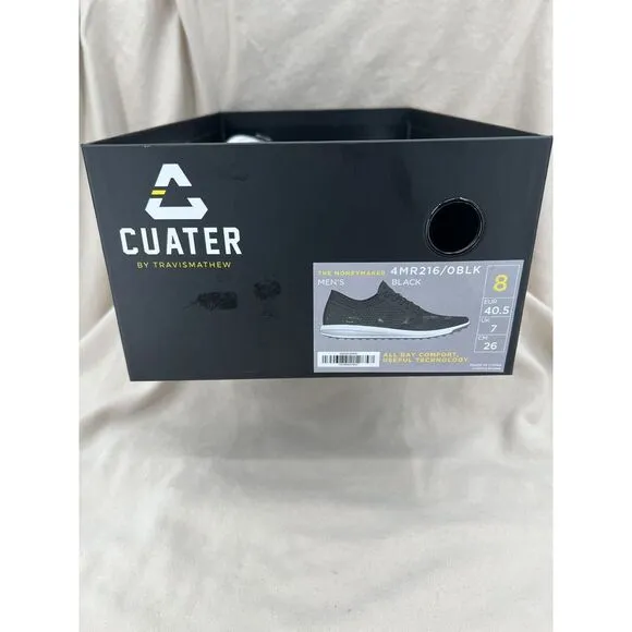 Cuater‎ By Travis Mathew Golf Shoes Mens 8 Black Moneymaker Spikeless Sneaker