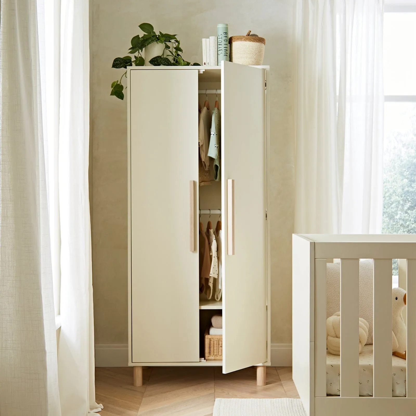 CuddleCo Harper Wardrobe - Cream