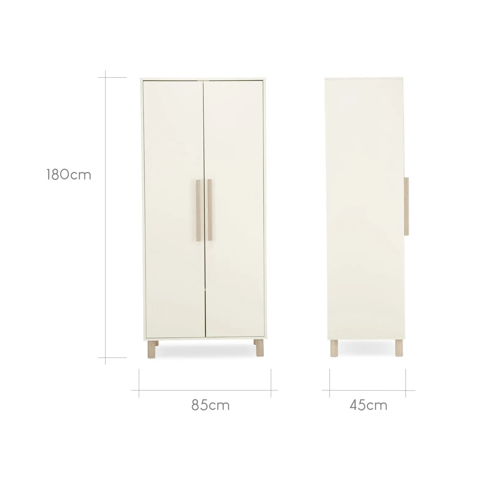 CuddleCo Harper Wardrobe - Cream