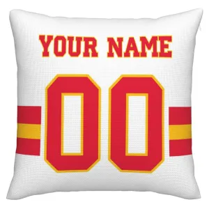 Custom KC.Chiefs Pillow Decorative Throw Pillow Case - Print Personalized Football Team Fans Name & Number Birthday Gift Football Pillows
