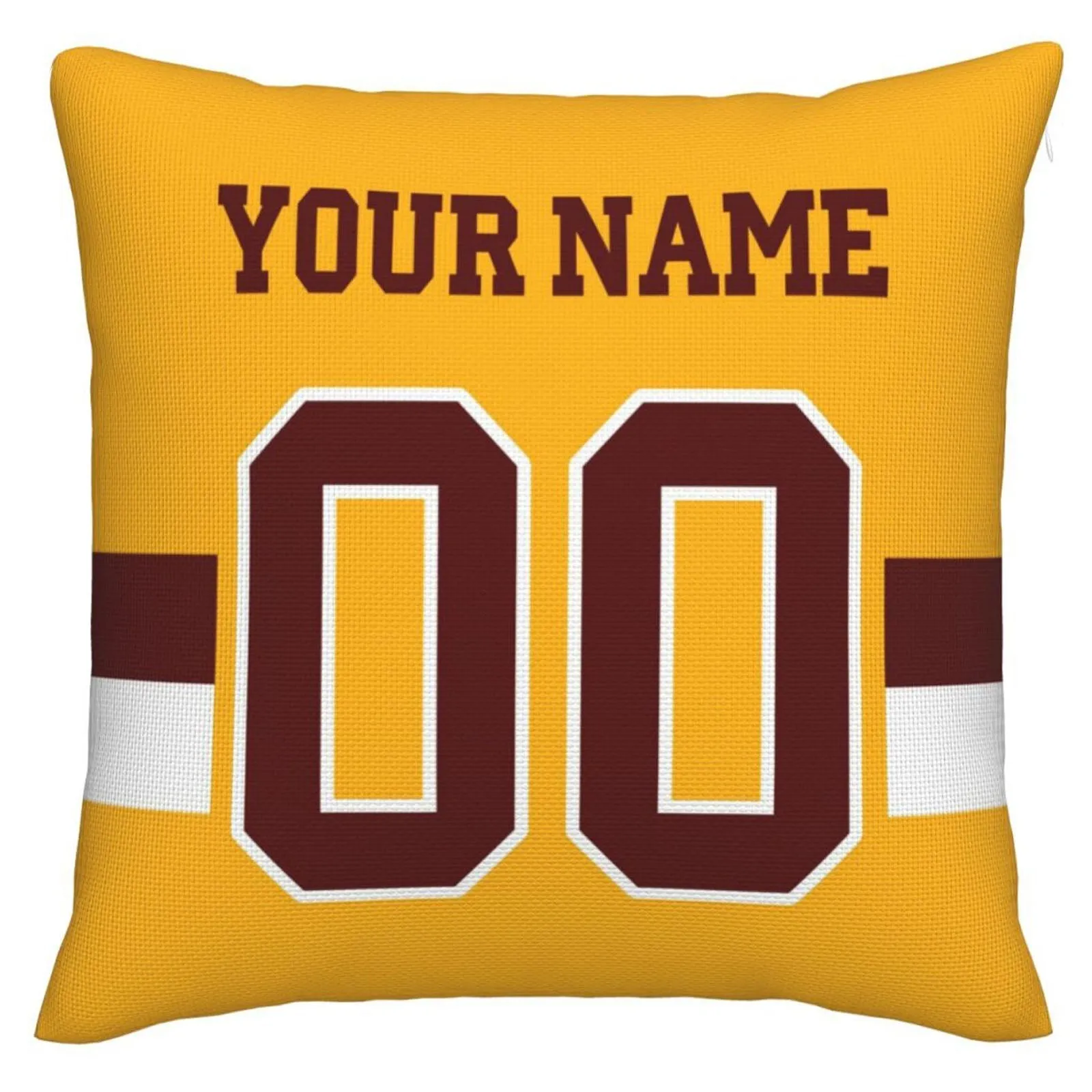 Custom W.Football Team Pillow Decorative Throw Pillow Case - Print Personalized Football Team Fans Name & Number Birthday Gift Football Pillows