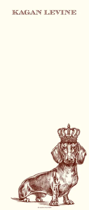 Customizable Royal Dachshund Long Pad 3-Pack