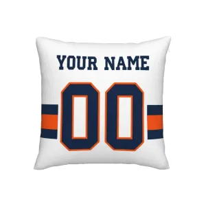Customized Denver Broncos Football Team Decorative Throw Pillow Case Print Personalized Football Style Fans Letters & Number White Pillowcase Birthday Gift