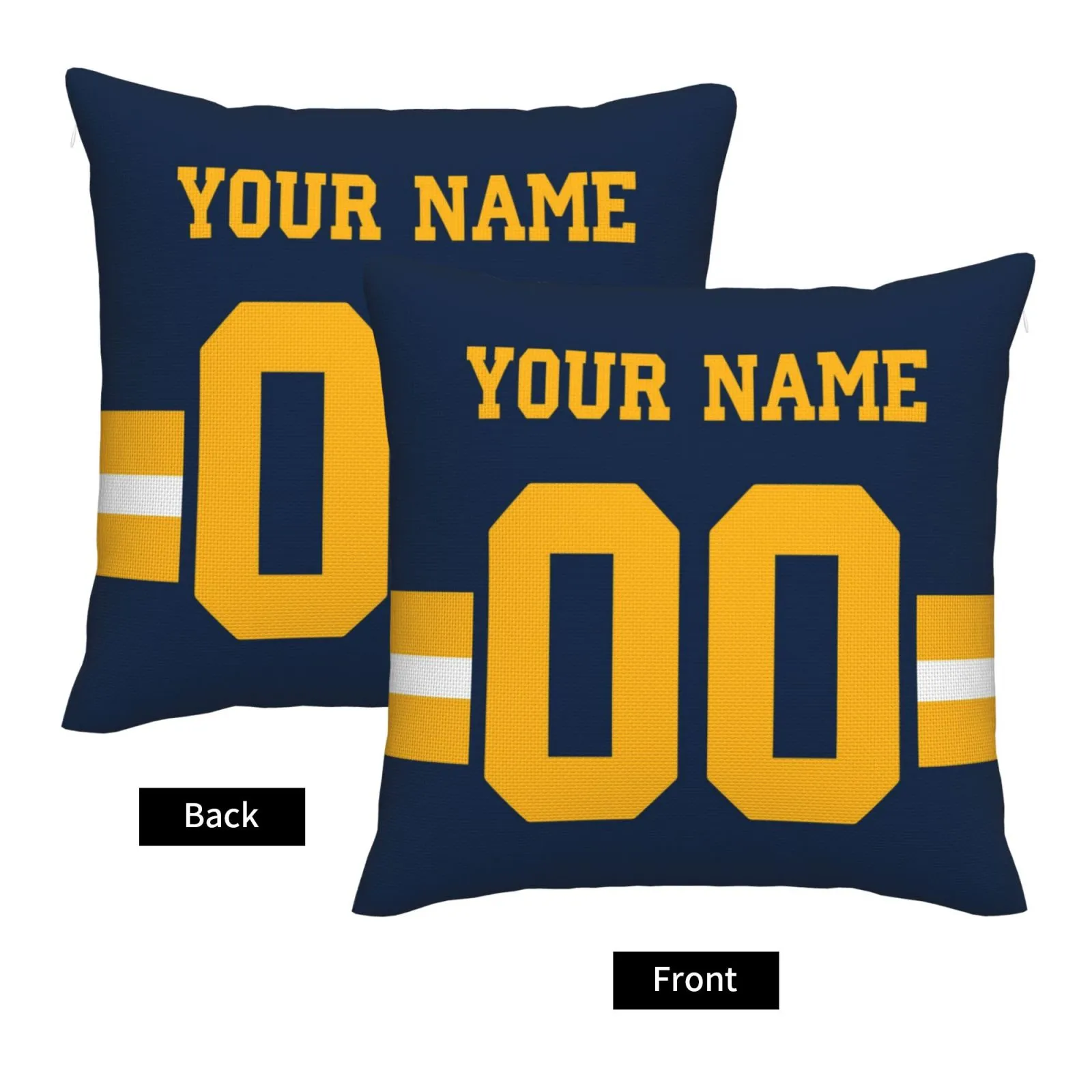 Customized Green Bay Packers Football Team Decorative Throw Pillow Case Print Personalized Football Style Fans Letters & Number Navy Pillowcase Birthday Gift