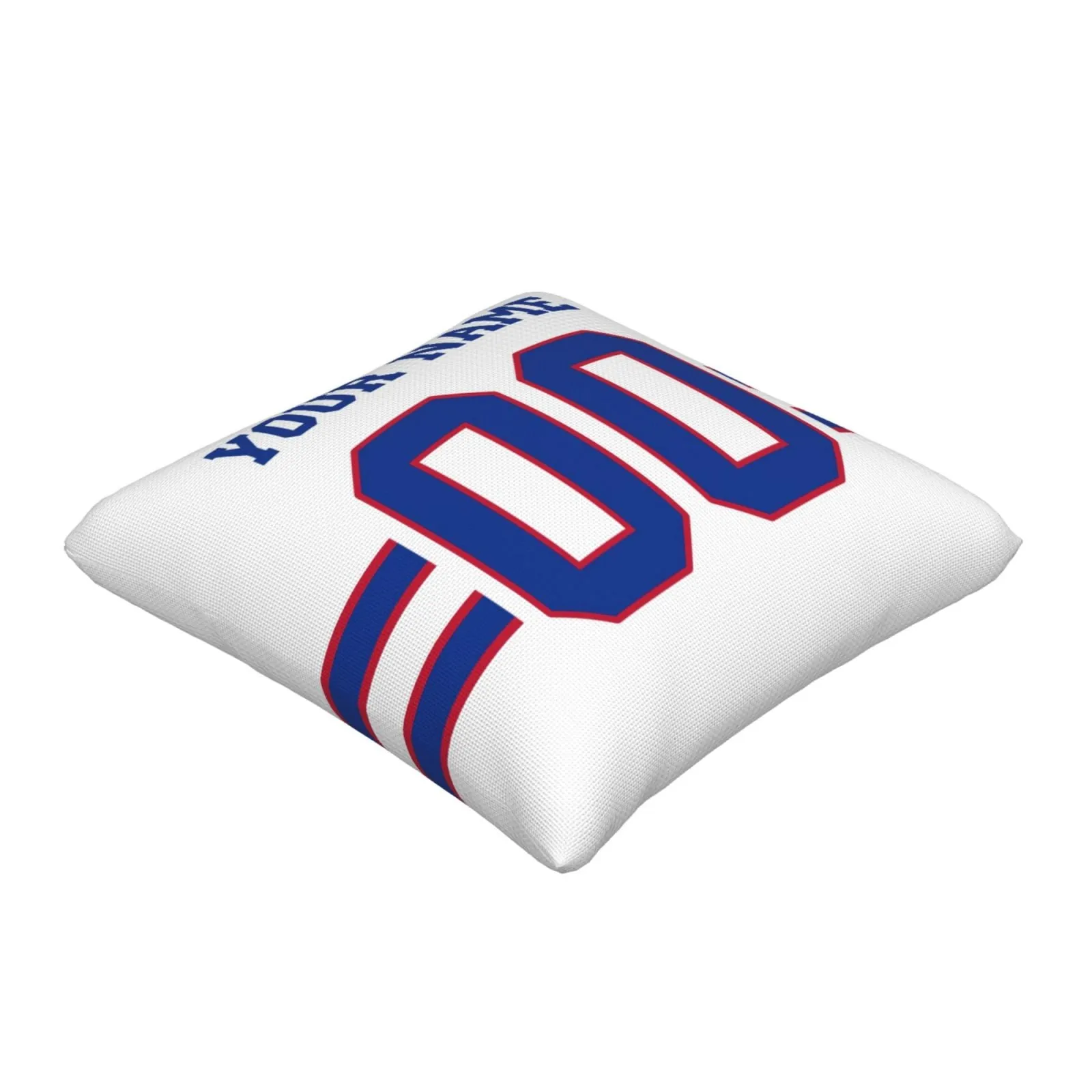 Customized White Buffalo Bills Letters Decorative Pillows Case Custom Game Pillowcase Name Number Block Print Square Art Deco Throw Pillow