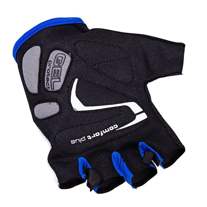 Cycling Fingerless Gloves Jaynee, Gel Padded size S - Black Blue
