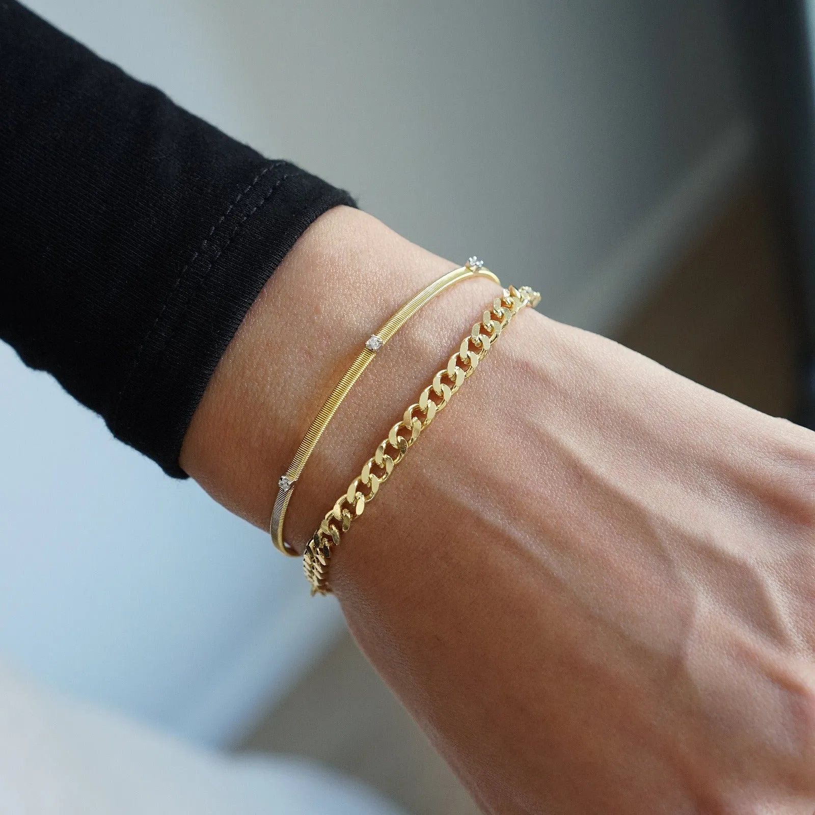 CZ Snake Cuff Bracelet