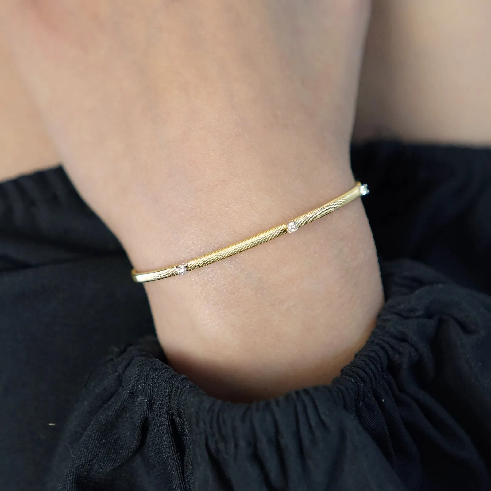 CZ Snake Cuff Bracelet