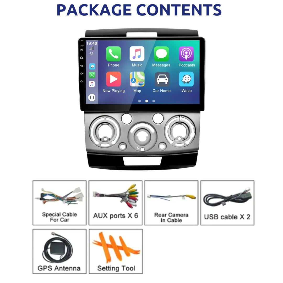 Daiko PRO Car Stereo Carplay Android Auto For Ford Ranger Mazda BT-50 2006-2010