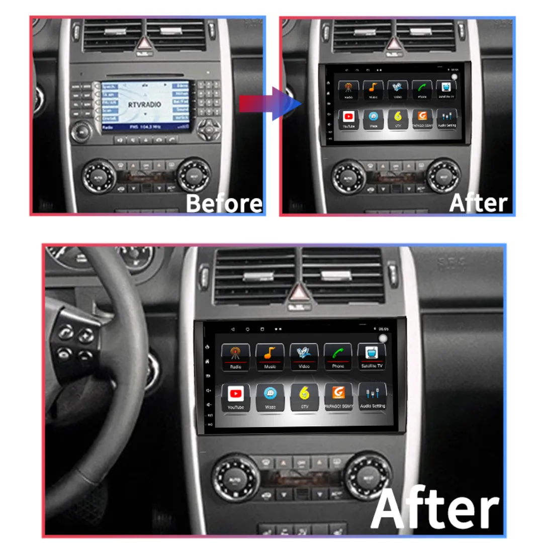 Daiko PRO Car Stereo Carplay Android Auto For Mercedes Benz B200 Vito Viano