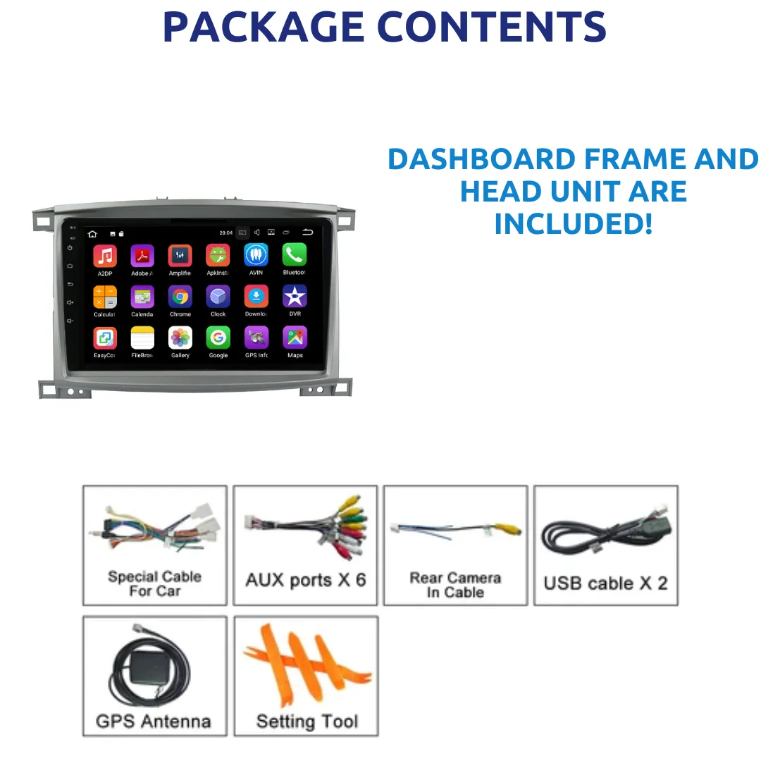 Daiko PRO Car Stereo Carplay Android Auto For Toyota Land Cruiser 100 2003-2008