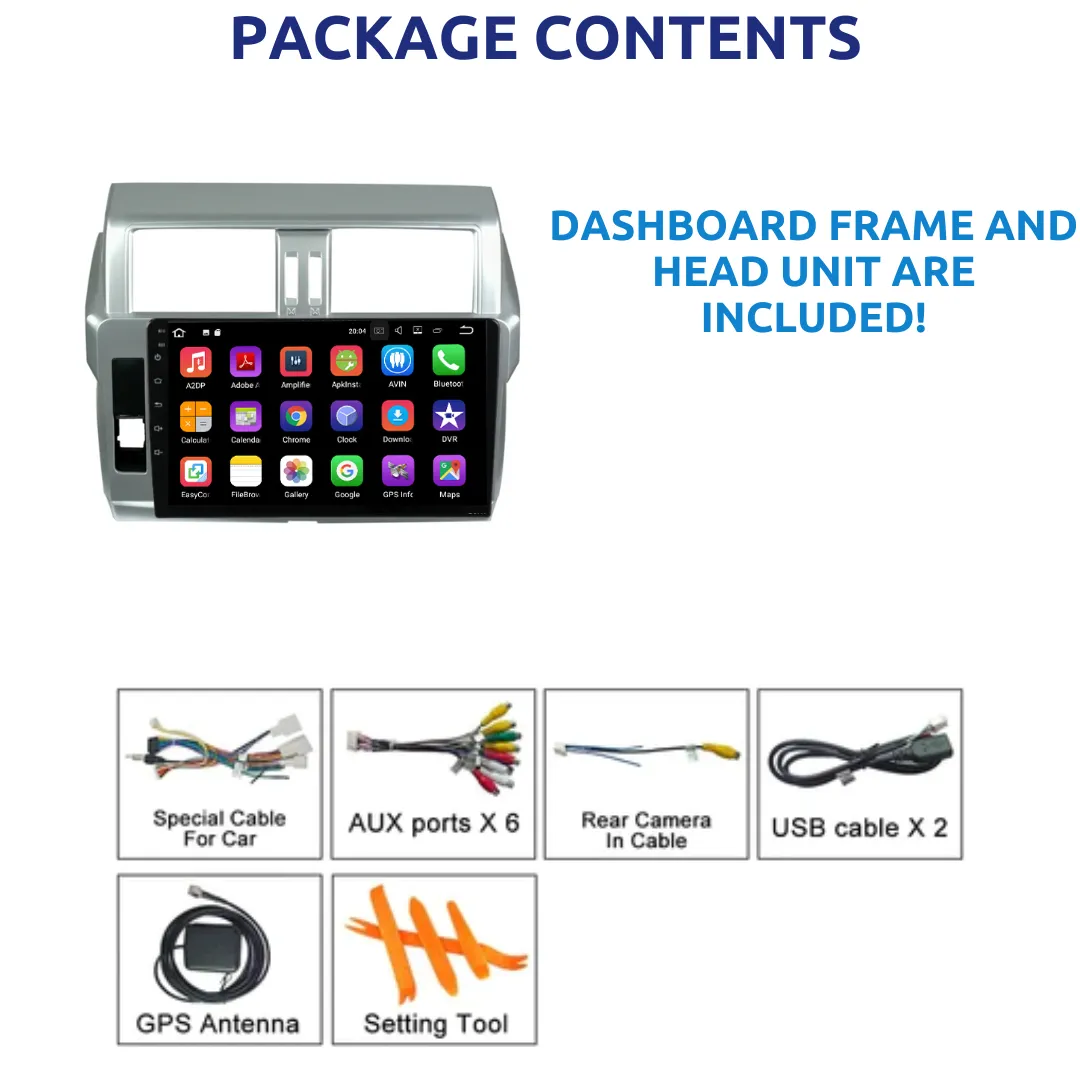 Daiko PRO Car Stereo Carplay Android Auto ForToyota Land Cruiser Prado 2014-2017