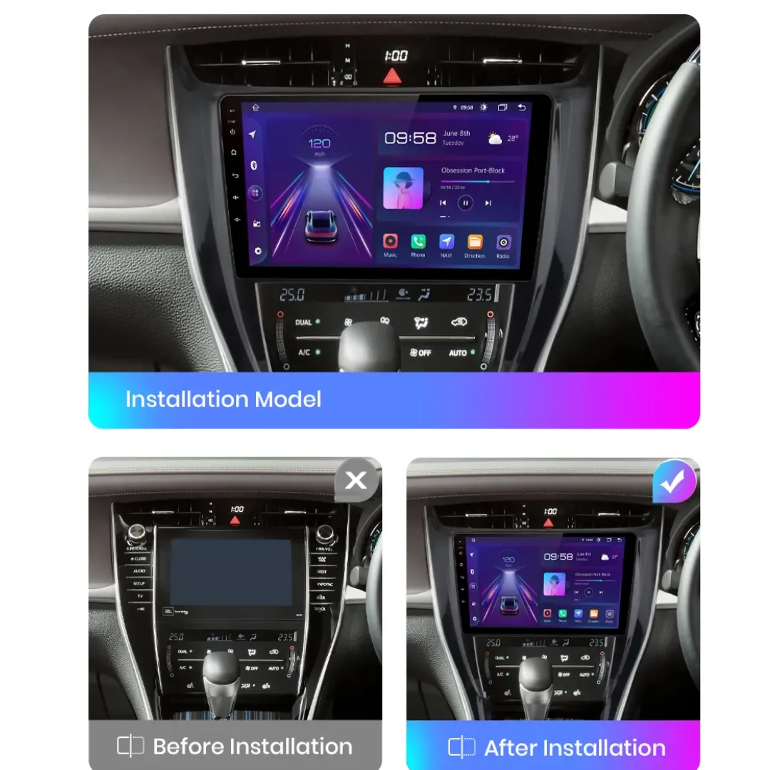 Daiko PRO Car Stereo For Toyota Harrier 2015-2020 Carplay Android Auto GPS