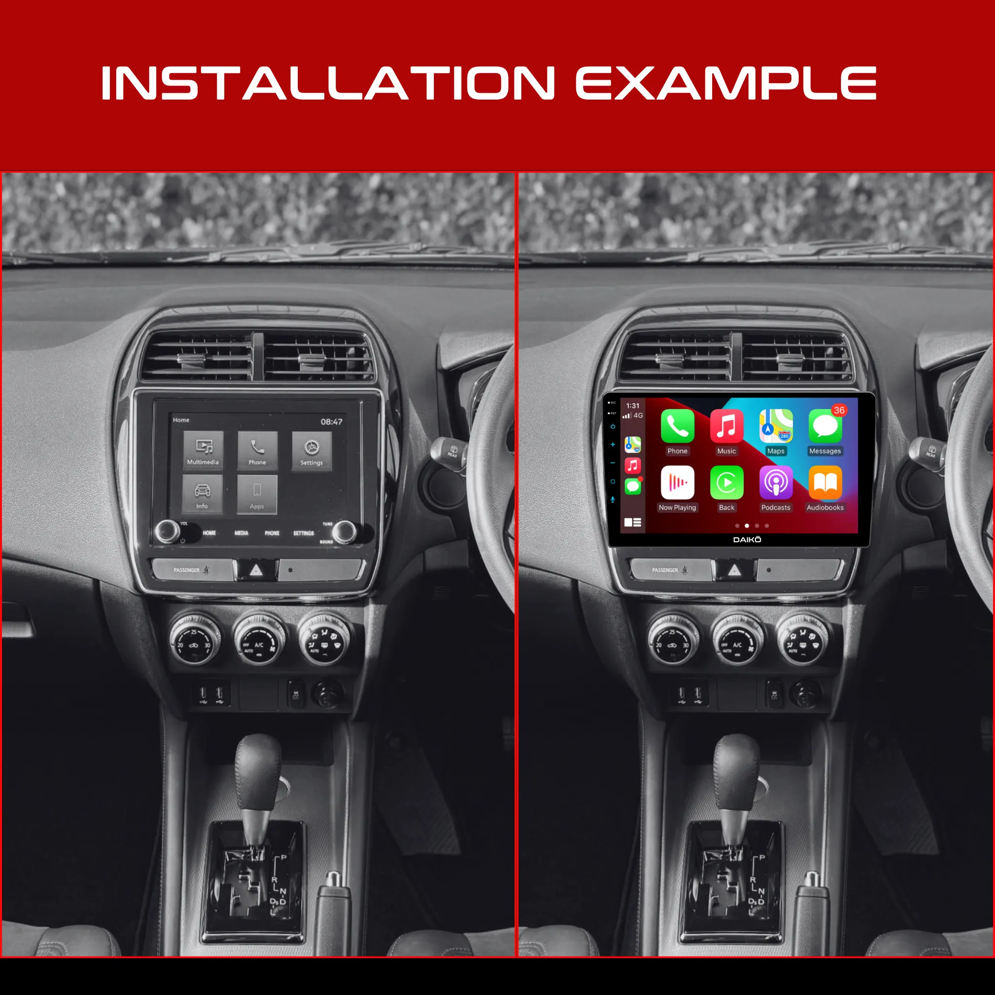 Daiko PRO Car Stereo Wireless Carplay Android Auto For 2020 Mitsubishi ASX 2020 