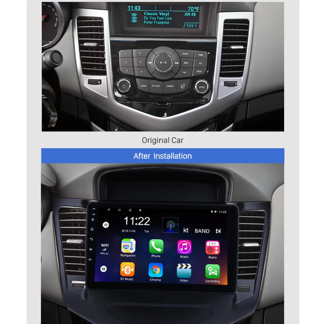 Daiko PRO Car Stereo Wireless Carplay Android Auto For Holden Cruze 2009-2017