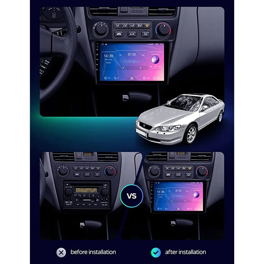 Daiko PRO Car Stereo Wireless Carplay Android Auto For Honda Accord 1998-2002