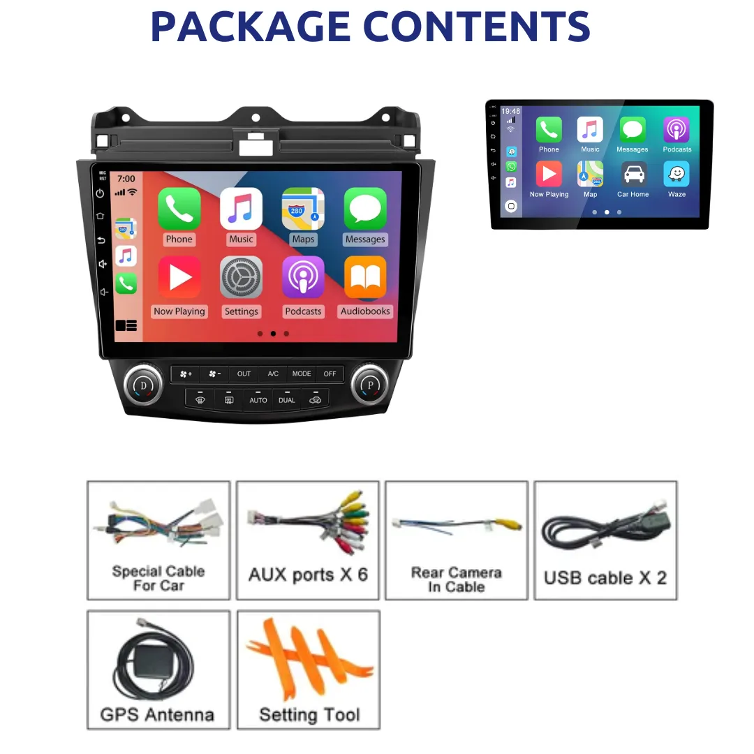 Daiko PRO Car Stereo Wireless Carplay Android Auto For Honda Accord 2002-2007