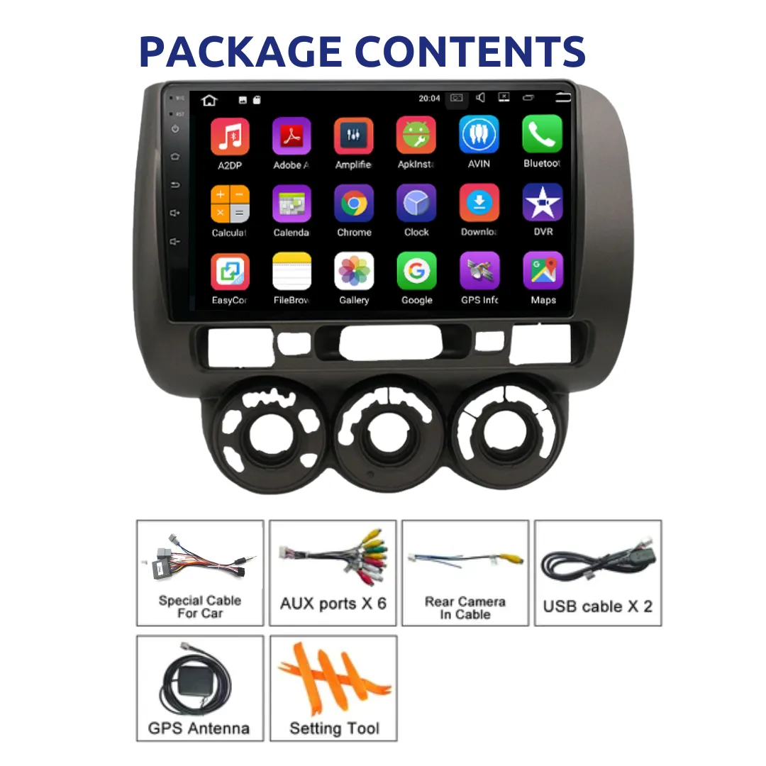 Daiko PRO Car Stereo Wireless Carplay Android Auto For Honda Fit Jazz 2001-2008