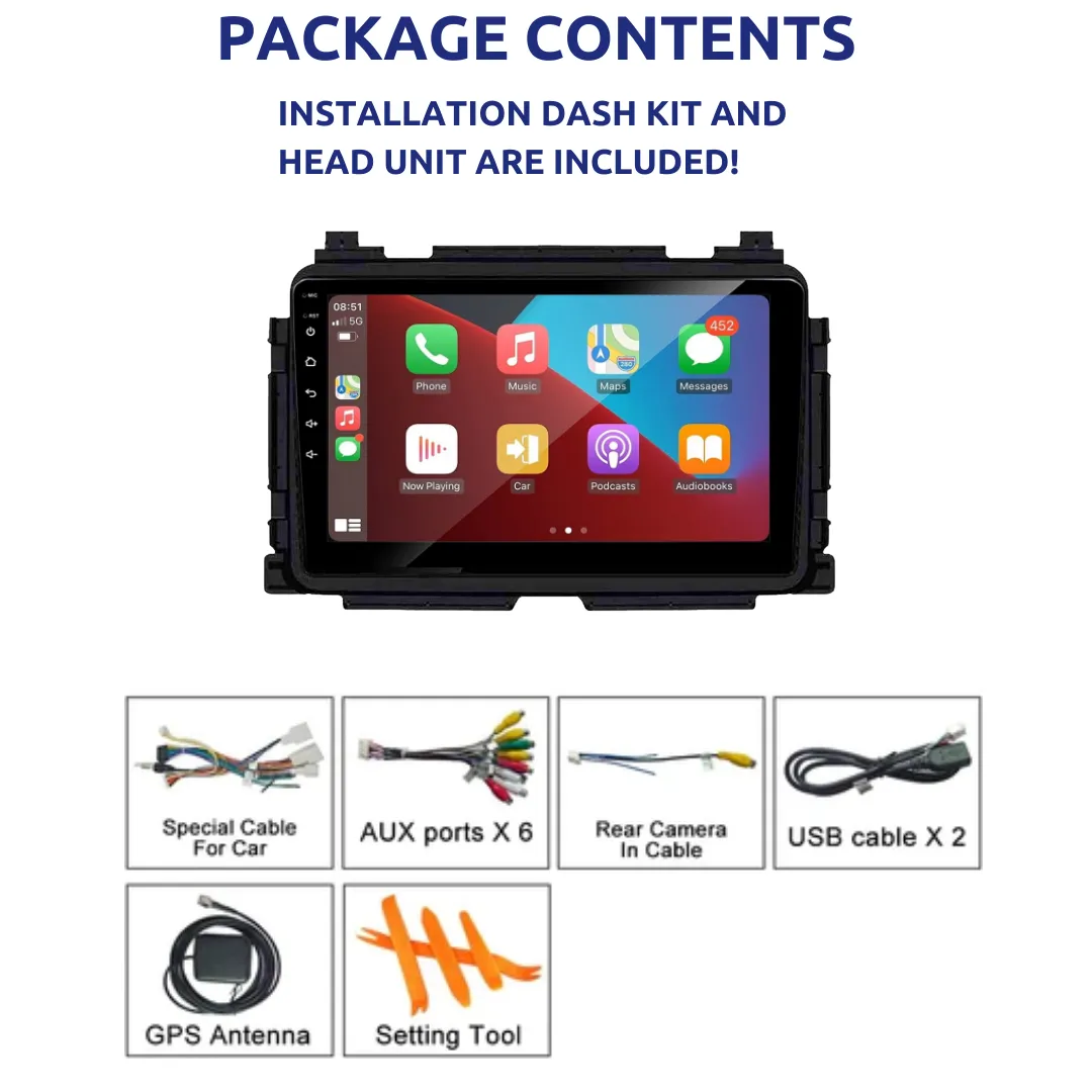 Daiko PRO Car Stereo Wireless Carplay Android Auto For Honda Vezel / HRV 2015 