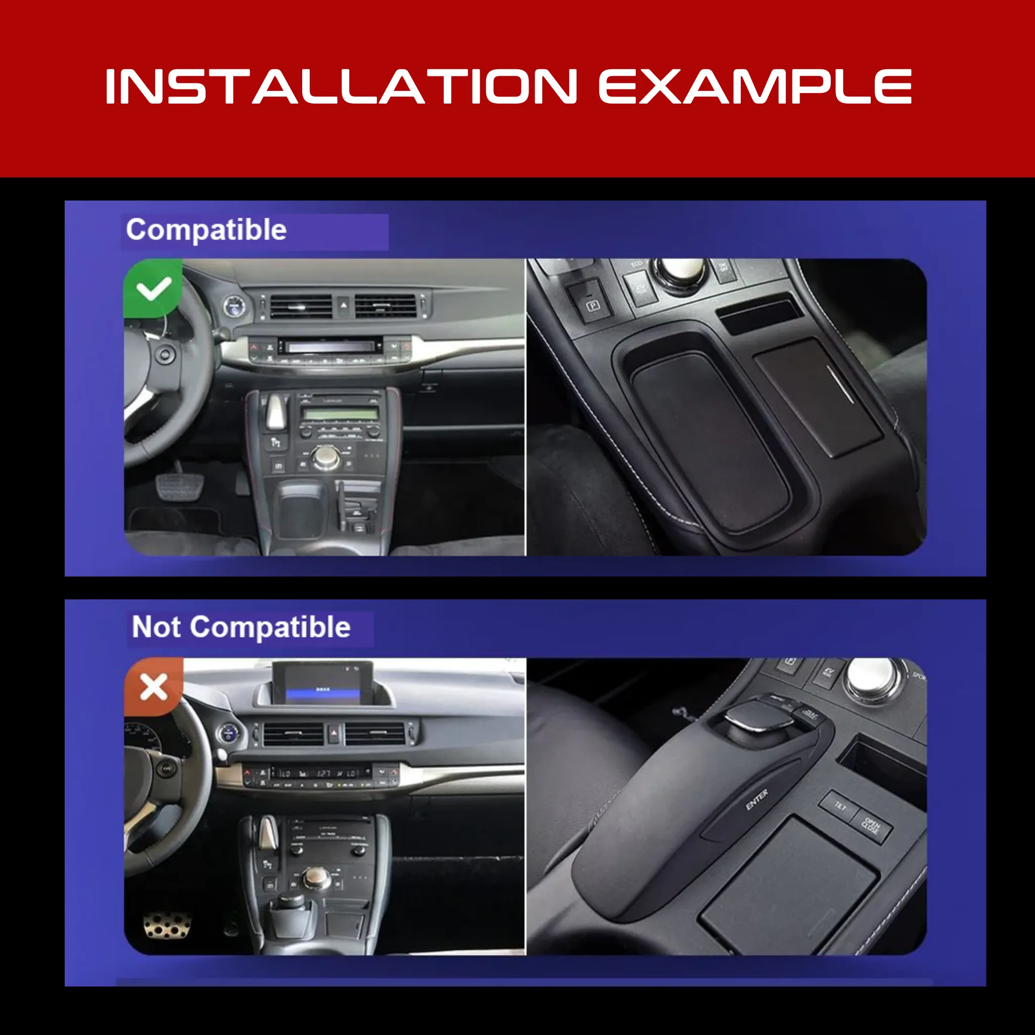 Daiko PRO Car Stereo Wireless Carplay Android Auto For Lexus CT200H 2011-2018