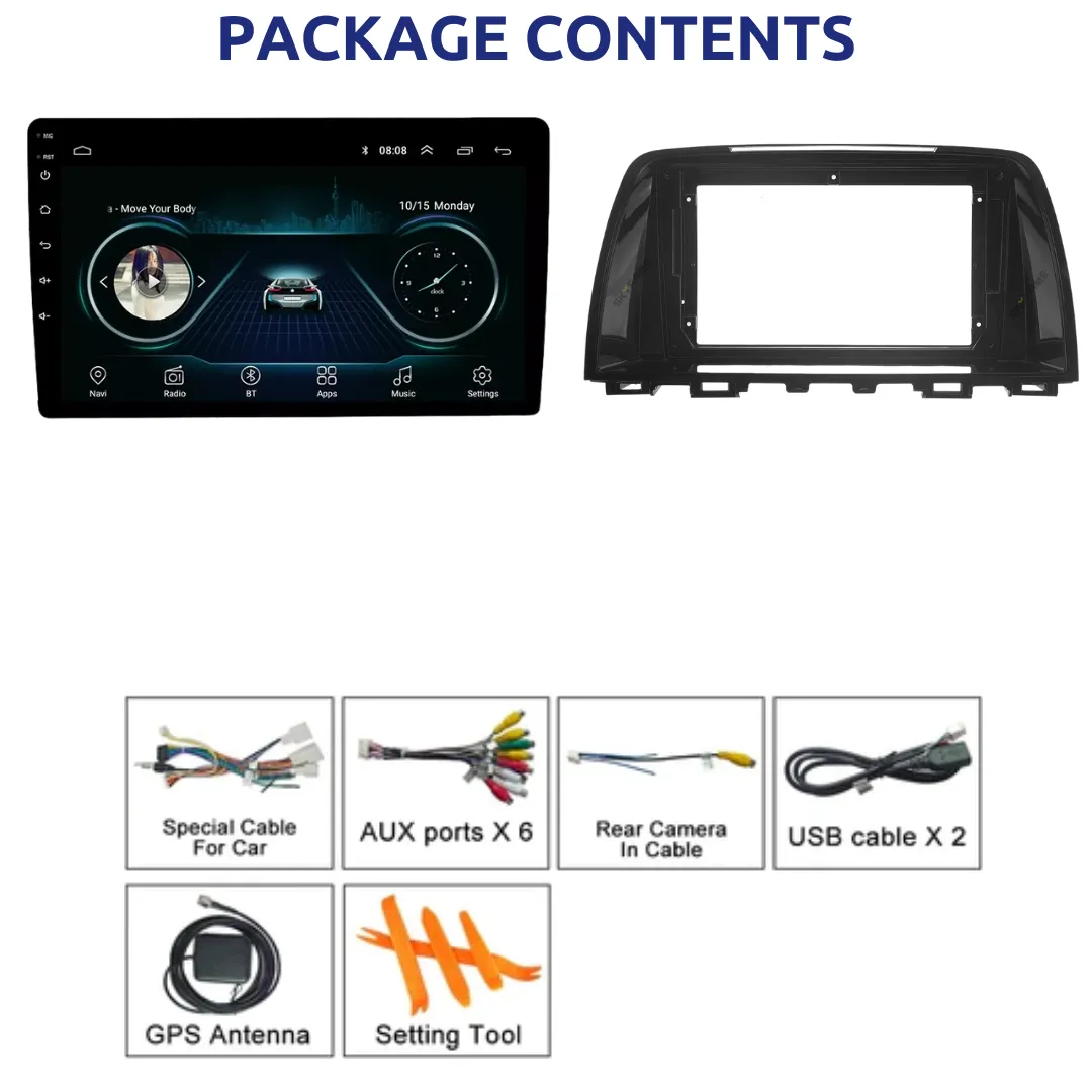 Daiko PRO Car Stereo Wireless Carplay Android Auto For Mazda 6 Atenza 2011-2017