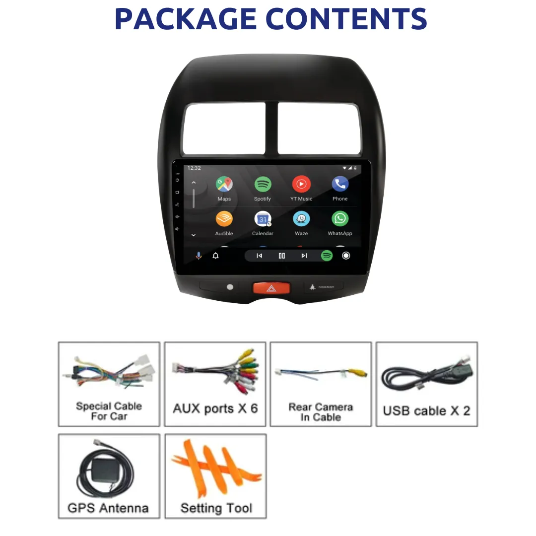 Daiko PRO Car Stereo Wireless Carplay Android Auto For Mitsubishi ASX 2010-2019