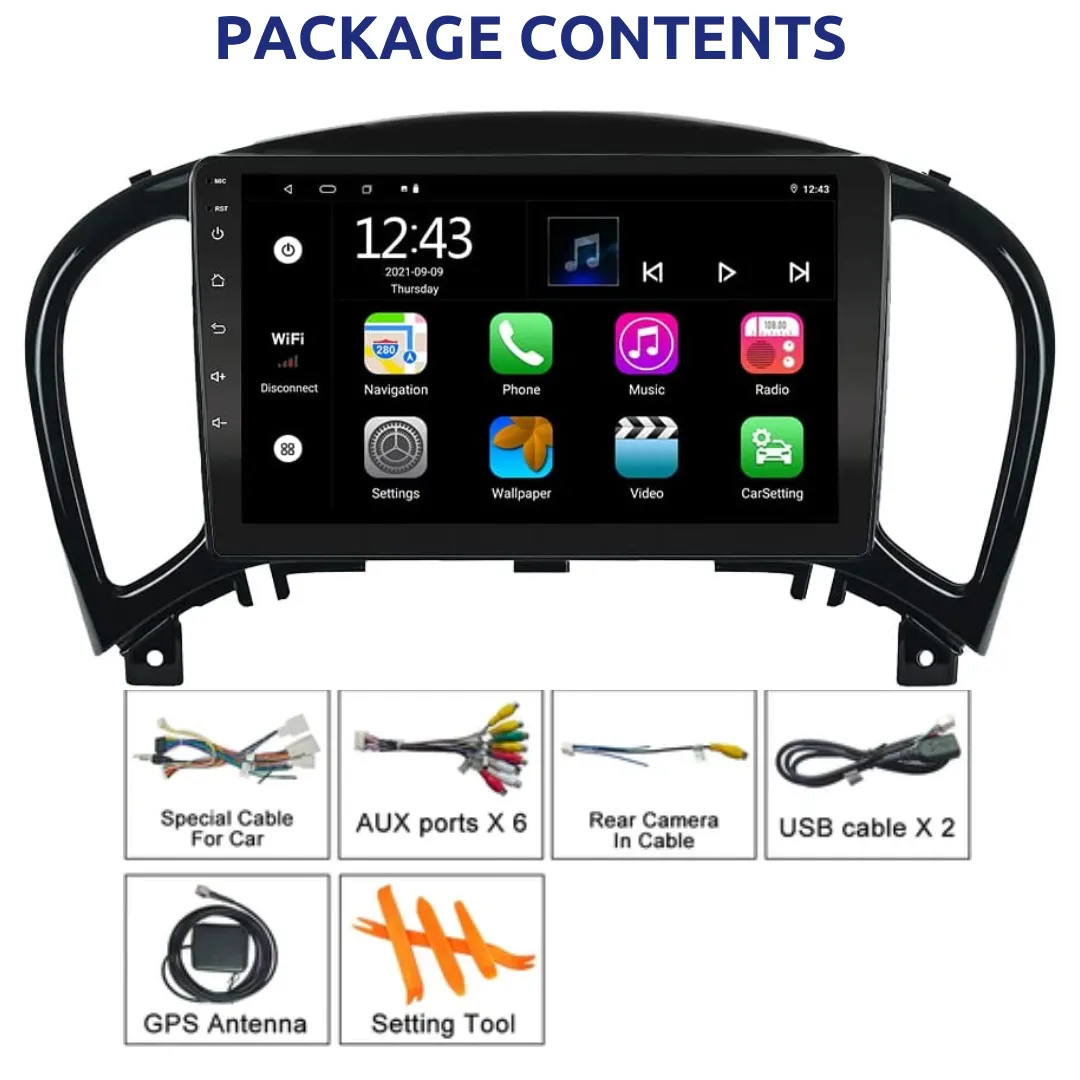 Daiko PRO Car Stereo Wireless Carplay Android Auto For Nissan Juke 2010-2017