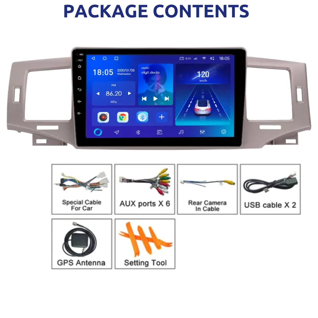 Daiko PRO Car Stereo Wireless Carplay Android Auto For Toyota Corolla 2000-2006