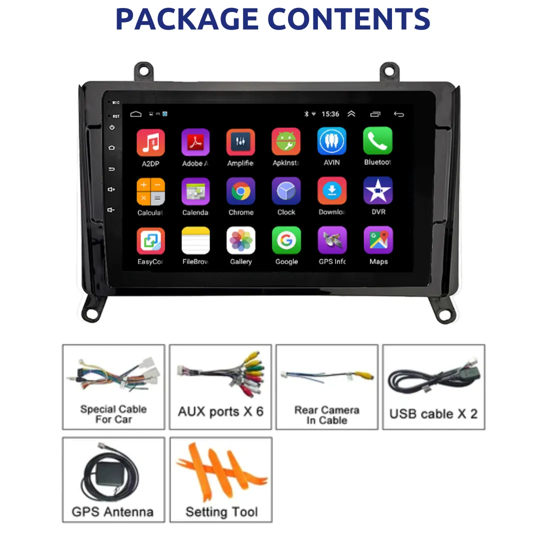 Daiko PRO Car Stereo Wireless Carplay Android Auto For Toyota Hiace 2019-2023