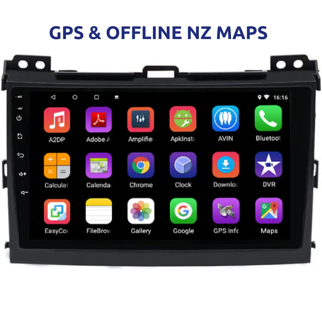 Daiko PRO Car Stereo Wireless Carplay Android Auto For Toyota Prado 2004-2008