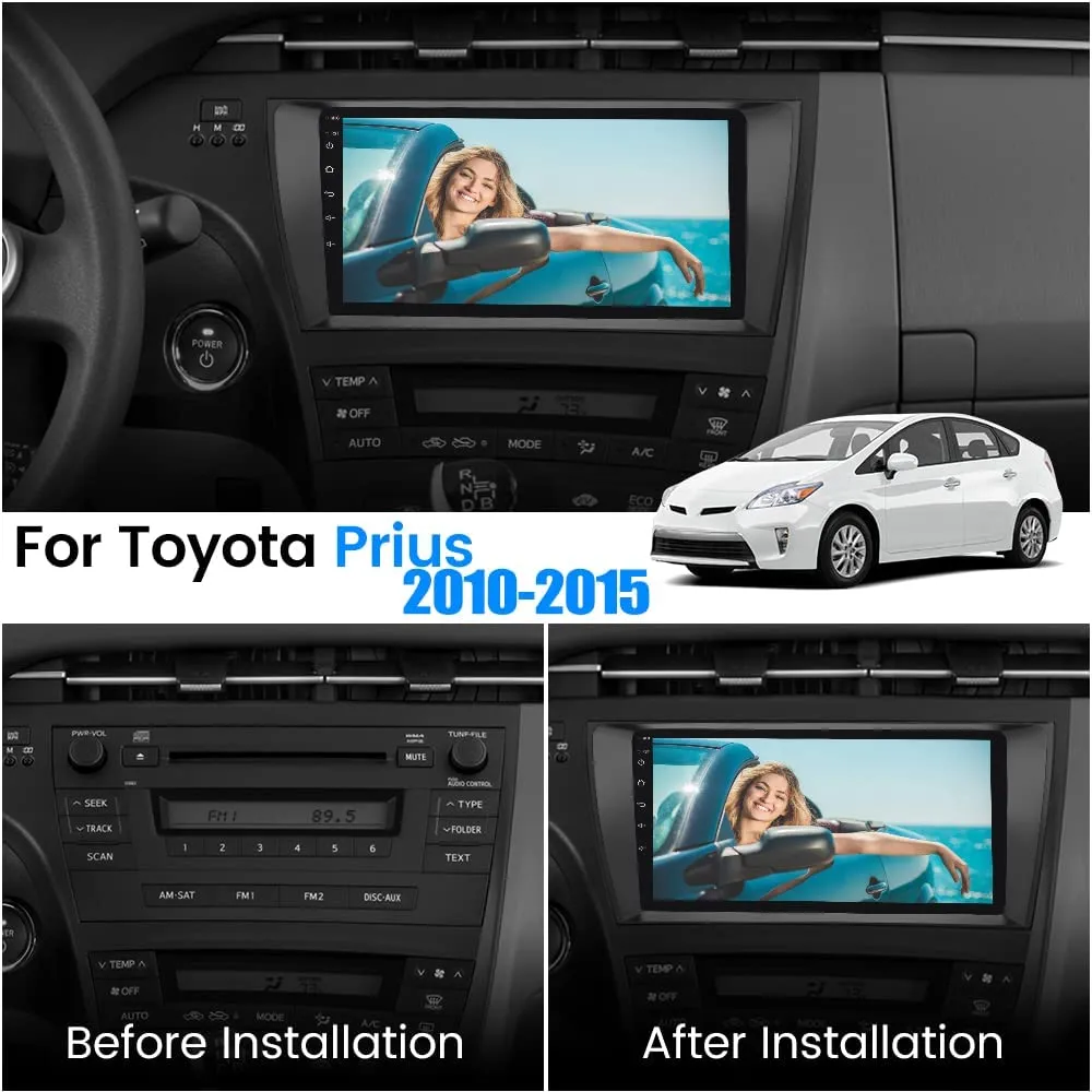 Daiko PRO Car Stereo Wireless Carplay Android Auto For Toyota Prius 2010-2015